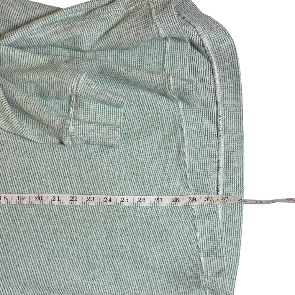 Aerie Women's L Green Oversized Waffle Knit Sweatshirt Crewneck Thermal Slouchy - Picture 7 of 7